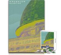 Puzzle 1000 pièces pour Adolescents - Dôme de Jérusalem, Palestine - Calme, Plaisir et Divertissement pour Les Loisirs - Jeu de précision - Dimensions:38x26cm