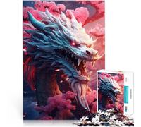 Puzzle 1000 pièces pour Adolescents Dragon Anime Jouet éducatif d'apprentissage Chaque pièce est Unique - Jeu Familial Stimulant et Amusant 38x26cm