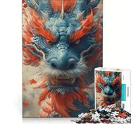 Puzzle 1000 pièces pour Adolescents Dragon Bonne année ! Jeu Impossible, Difficile et Stimulant, Cadeau Original pour Un Anniversaire ou Noël 38x26cm