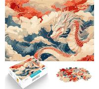 Puzzle 1000 pièces pour Adolescents Dragon Chinois du Nouvel an Défi Difficile pour soulager Le Stress Une œuvre d'art 52x38cm