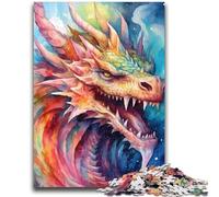 Puzzle 1000 pièces pour Adolescents, Dragon coloré, Jouets éducatifs, activités Amusantes à la Maison, Cadeau d'anniversaire, Cadeau de Voyage, 50x75cm