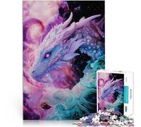 Puzzle 1000 pièces pour Adolescents Dragon Cosmique Jeux éducatifs Décoration d'intérieur Renforcer l'amour Entre Les Couples 38x26cm