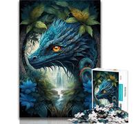 Puzzle 1000 pièces pour Adolescents Dragon dans la Jungle Mandala Puzzle Adolescent, Jeu Stimulant, idéal comme Cadeau pour Toute la Famille (Taille 75x50cm)
