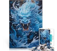 Puzzle 1000 pièces pour Adolescents Dragon d'eau Jeu Familial Anti-Stress Défi Difficile Car C'est Un pour Toute la Famille 52x38cm