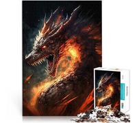 Puzzle 1000 pièces pour Adolescents Dragon Furieux Entraînez Votre Cerveau et Vos Mains est idéal comme Cadeau pour Toute la Famille 50x70cm