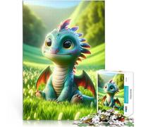 Puzzle 1000 pièces pour Adolescents Dragon Mignon Bébé Dragon Jeu Familial Anti-Stress Défi Difficile Œuvre d'art 52x38cm