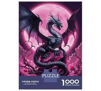 Puzzle 1000 Pièces pour Adolescents Dragon Roses Puzzles pour Adolescents, Casse-tête, Jeu D'assemblage De Motifs, Cadeau d'anniversaire Unique 38x26cm/1000pcs