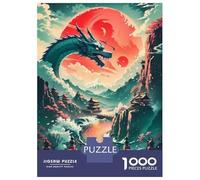 Puzzle 1000 Pièces pour Adolescents Dragon Sunset Watch Puzzle pour Adultes, Jouet, Décoration Murale, Cadeaux pour Femmes, Anniversaire Et Cadeaux Uniques 70x50cm/1000pcs