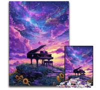 Puzzle 1000 pièces pour Adolescents Dream Piano, Puzzle en Carton pour décoration d'intérieur, Jouet Familial Stimulant, idéal pour Les soirées Jeux 26x38cm