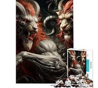 Puzzle 1000 pièces pour Adolescents Duel de Chimères Puzzles pour Adultes Jeux relaxants Améliore la mémoire Cadeaux pour Amis et Famille (Dimensions 38x52cm)