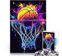 Puzzle 1000 pièces pour Adolescents Éclaboussure de Panier de Basket Jeu intellectuel est idéal comme Cadeau pour Toute la Famille 38x26cm