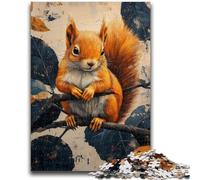 Puzzle 1000 pièces pour Adolescents Écureuil Décompressant Intellectuel Jouet Éducatif Décoration Parfaite 26x38cm