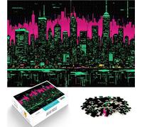 Puzzle 1000 pièces pour Adolescents Effondrement de la Ligne d'horizon au néon Impossible Jouets de décoration pour la Maison 38x26cm