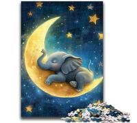 Puzzle 1000 pièces pour Adolescents, éléphant endormi, Jeu Familial Anti-Stress, défi Difficile, adapté aux Couples (50x75cm)