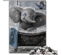 Puzzle 1000 pièces pour Adolescents, éléphant et Papillon Bleu, Jeux éducatifs, décoration d'intérieur, Jeu éducatif pour Anniversaire, Noël, 50x75cm