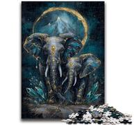 Puzzle 1000 pièces pour Adolescents Éléphant Magique Jouet éducatif décompressant Décoration Parfaite 26x38cm