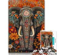Puzzle 1000 pièces pour Adolescents, éléphant Mort, pour Adultes et Adolescents, 1000 pièces, Anti-Stress, défi Difficile, renforce l'amour Entre Couples, 26x38cm