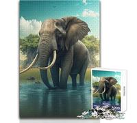 Puzzle 1000 pièces pour Adolescents - Éléphants - Animaux - Doux et apaisant - Loisirs et Divertissement - Assemblage sans Couture - Haute précision - Dimensions:50x75cm