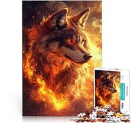 Puzzle 1000 pièces pour Adolescents énergie du Loup Blanc Jeu Familial Anti-Stress Défi Difficile Idées Cadeaux 52x38cm