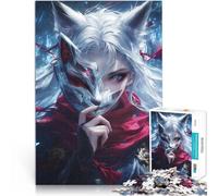 Puzzle 1000 pièces pour Adolescents Enigma du Masque de Renard Jouets Jeux éducatifs Soulagement du Stress Idées Cadeaux 75x50cm