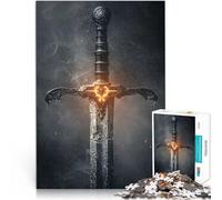 Puzzle 1000 pièces pour Adolescents Épée légendaire Jeu Familial Anti-Stress Défi Difficile Cadeaux pour Les Amis et la Famille 38x26cm