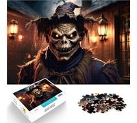 Puzzle 1000 pièces pour Adolescents Épouvantail Effrayant pour Halloween Jeu Pratique Décoration d'intérieur et Cadeaux Uniques 75x50cm