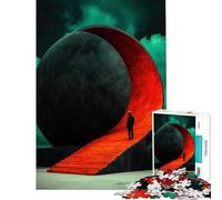 Puzzle 1000 pièces pour Adolescents escalier sphérique surréaliste Stimulant cérébral décoration Murale Jouet adapté aux Personnes de 14 Ans et Plus (38x26cm)