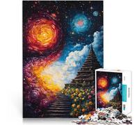 Puzzle 1000 pièces pour Adolescents Escalier vers Le Cosmos Jeu Familial Anti-Stress Défi Difficile Idées Cadeaux 38x26cm