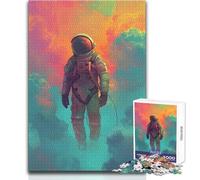 Puzzle 1000 pièces pour Adolescents - Espace, Cosmique, Astronaute - Jeu intellectuel pour améliorer la mémoire - Cadeau d'anniversaire - Dimensions:50x75cm