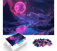 Puzzle 1000 pièces pour Adolescents Espace montagneux coloré Compétition de Vitesse Manuelle Une œuvre d'art 52x38cm
