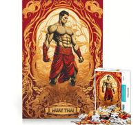 Puzzle 1000 pièces pour Adolescents Esprit Guerrier Muay Thai Jouet à Monter soi-même améliore la mémoire avec des pièces de Formes aléatoires entièrement emboîtables 38x26cm