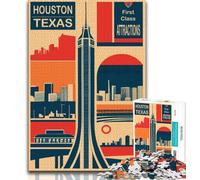 Puzzle 1000 pièces pour Adolescents et Adultes à Houston, Jouets éducatifs et Anti-Stress, Superbes Cadeaux et Jouets (38x26cm)