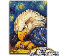 Puzzle 1000 pièces pour Adolescents et Adultes Aigle Ciel Nocturne pour Les 14 Ans et Plus Jeu intellectuel Cadeaux d'anniversaire de Noël 26x38cm