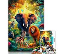 Puzzle 1000 pièces pour Adolescents et Adultes, Animaux africains, Jeux éducatifs, décoration Murale, Cadeaux Uniques pour Anniversaire et Noël (Taille 75x50cm)