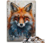 Puzzle 1000 pièces pour Adolescents et Adultes, Animaux, Renards, Jouets éducatifs, Anti-Stress, décoration d'intérieur Unique et Cadeaux 50x75cm