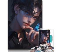 Puzzle 1000 pièces pour Adolescents et Adultes Anime Boy 1000 pièces pour Adultes Anti-Stress Staycation Kill Time Interaction Parent-Enfant 75x50cm