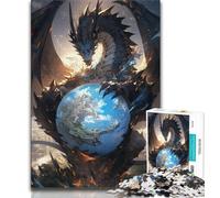 Puzzle 1000 pièces pour Adolescents et Adultes Anime Dragon The of World 1000 pièces pour Adultes offrez-Le comme Cadeau pour Toute la Famille à partir de 14 Ans 38x26cm
