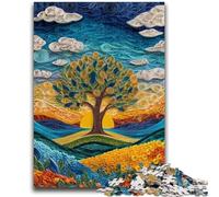 Puzzle 1000 pièces pour Adolescents et Adultes Arbre de Vie Soulagement du Stress Séjour Tuer Le Temps Liste de souhaits avec Père Noël 26x38cm