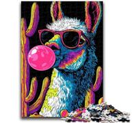 Puzzle 1000 pièces pour Adolescents et Adultes Art Alpaga pour Les 14 Ans et Plus Jeu de Quiz Activités Amusantes à la Maison, Cadeau d'anniversaire, Cadeaux de Voyage 26x38cm
