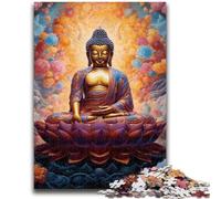 Puzzle 1000 pièces pour Adolescents et Adultes Art Bouddha 1000 pièces pour Adultes, Anti-Stress Staycation Kill Time Interaction Parent-Enfant (50x75cm)