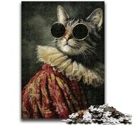 Puzzle 1000 pièces pour Adolescents et Adultes Art Cat Design Vibrant et Unique Expérience de Puzzle relaxante et stimulante 26x38cm