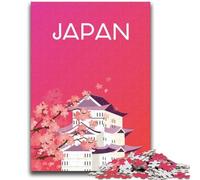Puzzle 1000 pièces pour Adolescents et Adultes, Art du Voyage au Japon, Rose, Jouet éducatif Anti-Stress, Interaction Parent-Enfant, pour Les Enfants de 14 Ans et Plus (Taille 50x70cm)