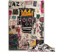 Puzzle 1000 pièces pour Adolescents et Adultes Art Moderne par Basquiat Soulagement du Stress Staycation Kill Time Wishlist avec Père Noël 50x75cm