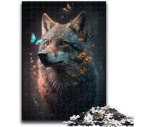 Puzzle 1000 pièces pour Adolescents et Adultes Art Wolf Puzzle 1000 pièces, Jeu Stimulant, Jouets, décoration Murale, Cadeaux d'anniversaire et de Noël Uniques (75x50cm)