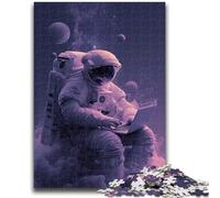 Puzzle 1000 pièces pour Adolescents et Adultes Astronautes au Travail Jouets éducatifs et Amusants Activités à la Maison, Cadeau d'anniversaire, Cadeaux de Voyage 50x75cm
