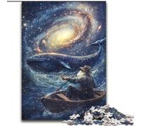 Puzzle 1000 pièces pour Adolescents et Adultes Baleines dans l'espace, Jeu Familial Anti-Stress, défi Difficile, Une œuvre d'art pour Les 14 Ans et Plus (Taille 26x38cm)