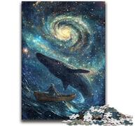 Puzzle 1000 pièces pour Adolescents et Adultes Baleines dans l'espace Soulagement du Stress Défi Difficile Idéal comme Cadeau pour Toute la Famille 50x75cm
