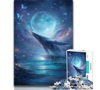 Puzzle 1000 pièces pour Adolescents et Adultes, Baleines galactiques, Jouets éducatifs, Jeux Anti-Stress, Cadeaux d'anniversaire Uniques (Taille 38x26cm)