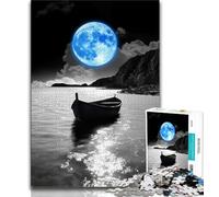 Puzzle 1000 pièces pour Adolescents et Adultes Blue Moon 1000 pièces pour Adultes idéal comme Cadeau pour Toute la Famille à partir de 14 Ans 38x26cm