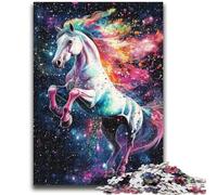 Puzzle 1000 pièces pour Adolescents et Adultes Cheval Arc-en-Ciel, Anti-Stress, défi Difficile, idéal comme Cadeau pour Toute la Famille 26x38cm